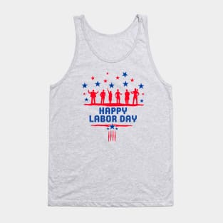 Happy Labor Day American Flag Holiday T Shirt Gift Tank Top